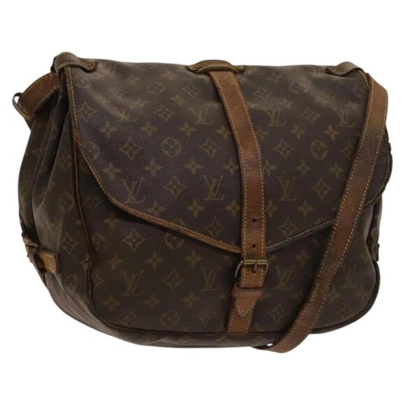 LOUIS VUITTON Monogram Saumur 35 Shoulder Bag M42254 LV Auth - Picture 1 of 15